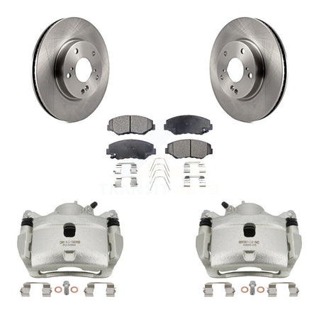Front Disc Brake Caliper Rotors And Ceramic Pads Kit For Honda Civic KC8-100544T