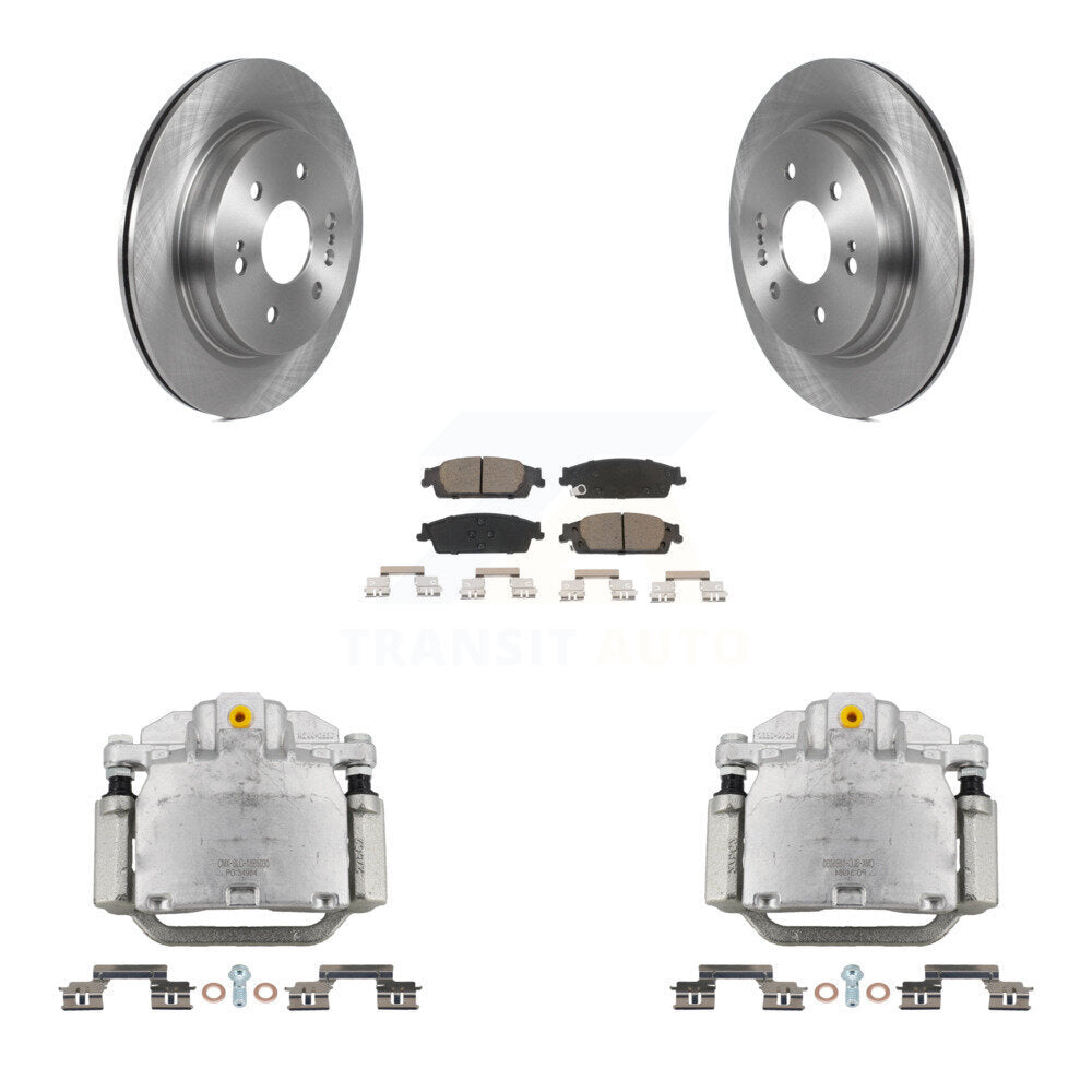Rear Brake Caliper Rotor Ceramic Pad Kit For 2019 Chevrolet Silverado 1500 LD GMC Sierra KC8-100545C