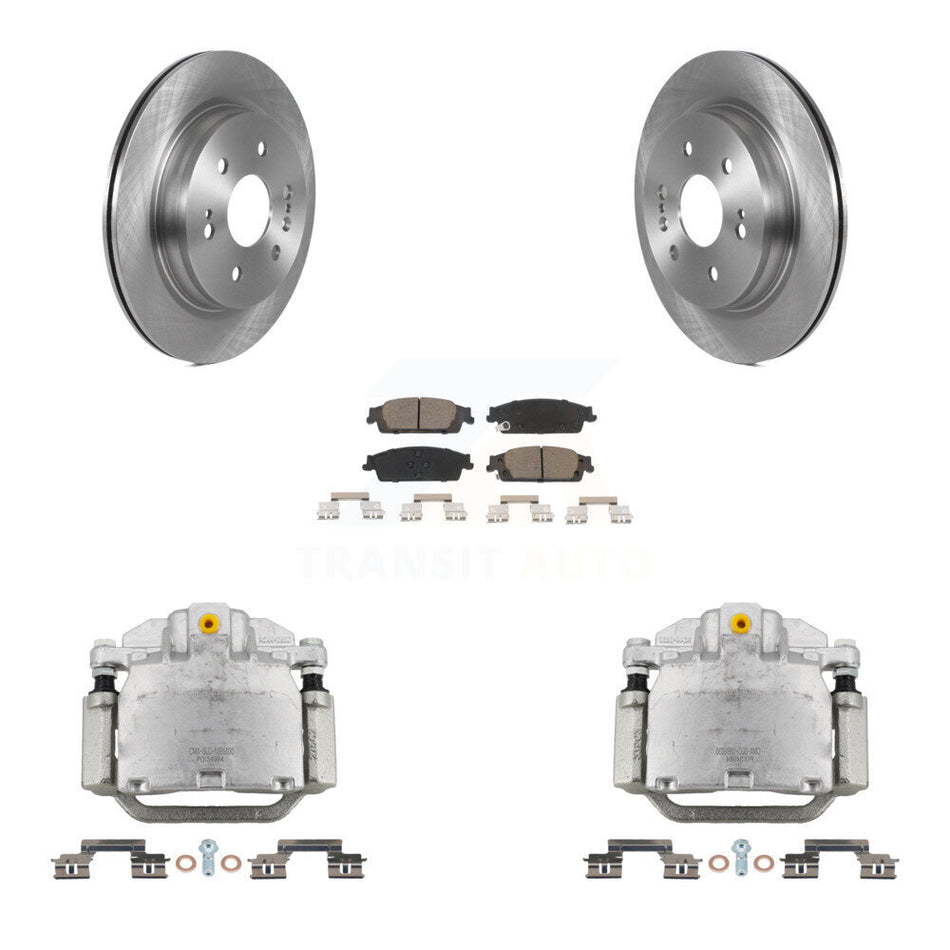 Rear Brake Caliper Rotor Ceramic Pad Kit For 2019 Chevrolet Silverado 1500 LD GMC Sierra KC8-100545C