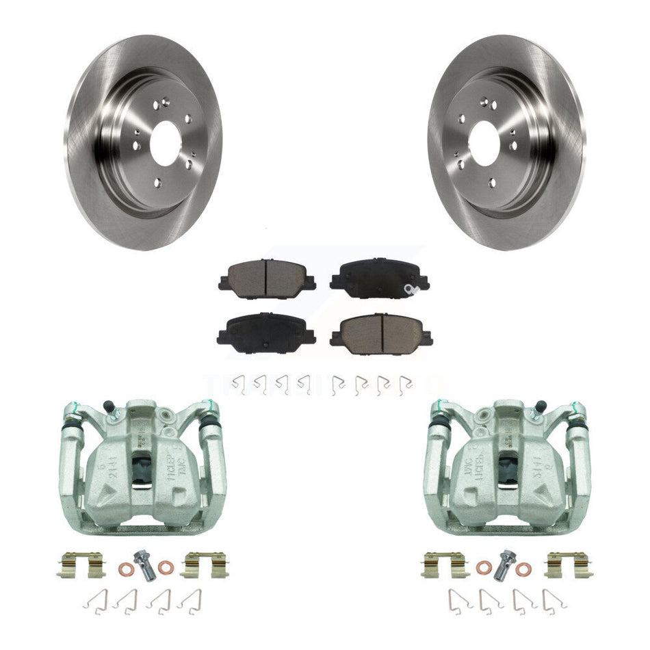 Rear Disc Brake Caliper Rotors And Ceramic Pads Kit For 2017-2022 Honda CR-V KC8-100547C