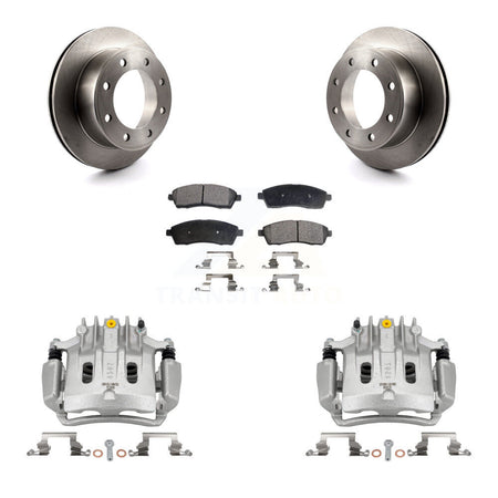 Rear Disc Brake Caliper Rotors And Semi-Metallic Pads Kit For Ford Excursion KC8-100547P
