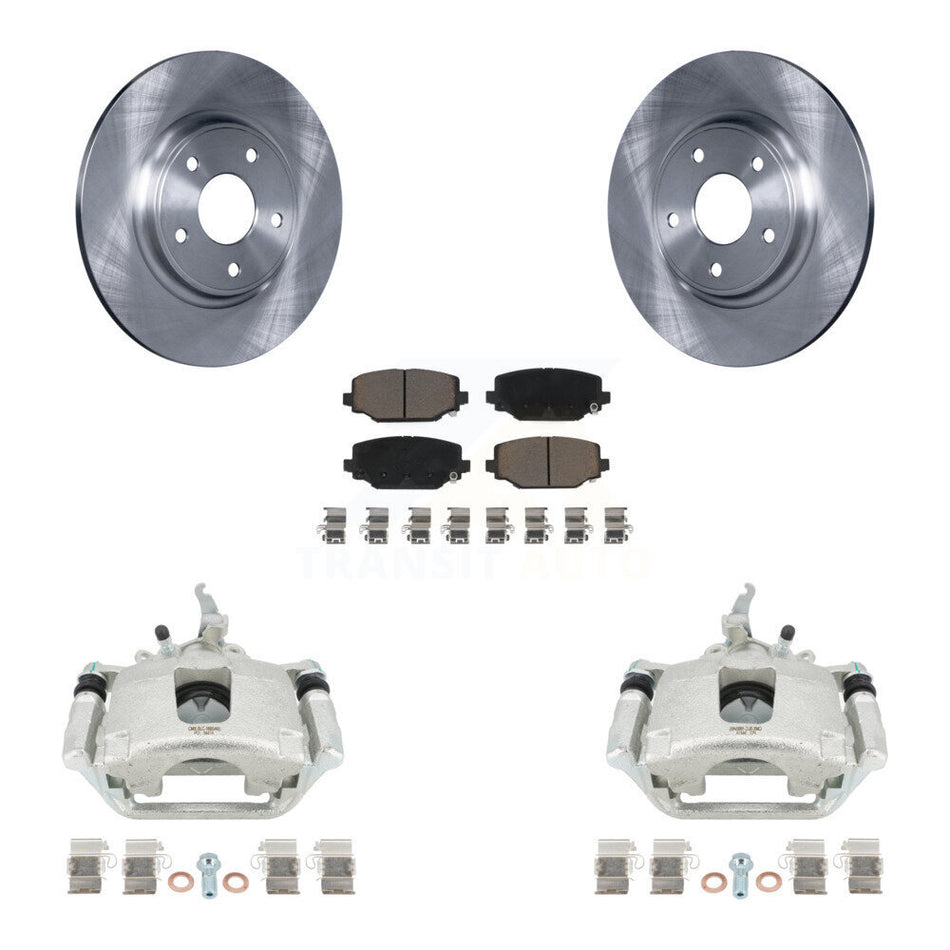 Rear Disc Brake Caliper Rotors And Ceramic Pads Kit For 2014-2020 Dodge Journey KC8-100548C