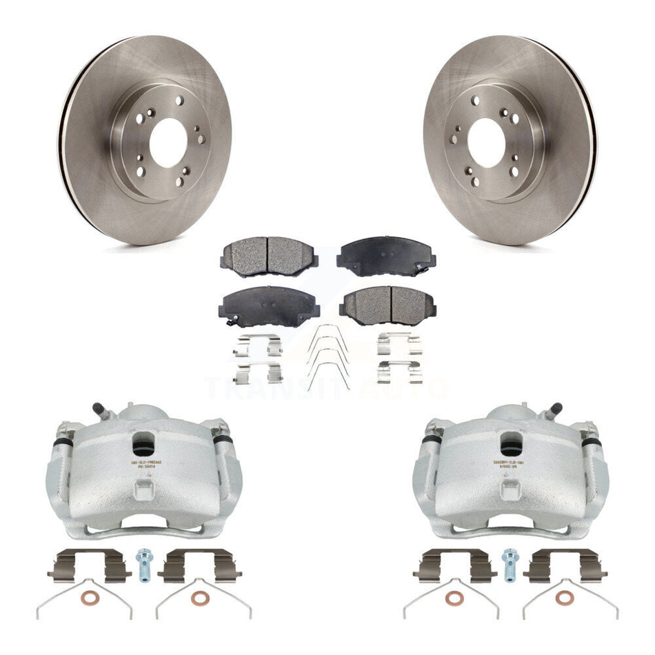 Front Disc Brake Caliper Rotors And Ceramic Pads Kit For 2002-2004 Honda CR-V KC8-100548T