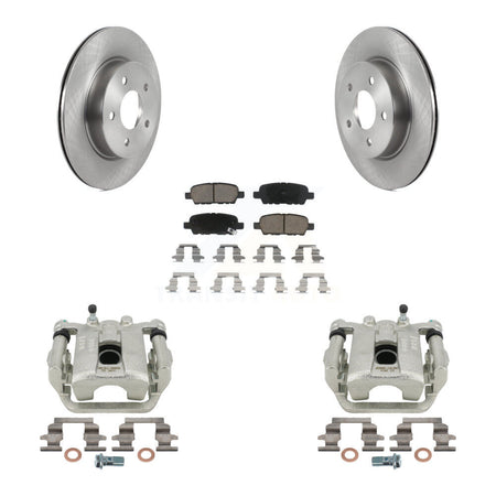 Rear Disc Brake Caliper Rotors And Ceramic Pads Kit For Nissan Rogue Sport LEAF KC8-100550C by Transit Auto