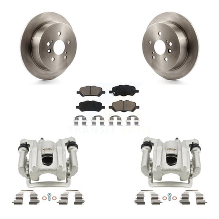 Rear Disc Brake Caliper Rotors And Ceramic Pads Kit For 2009-2016 Toyota Venza KC8-100552C