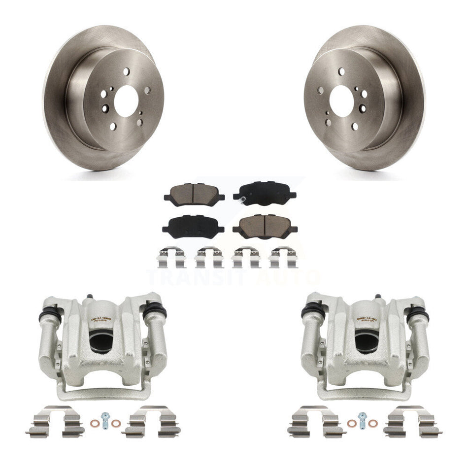 Rear Disc Brake Caliper Rotors And Ceramic Pads Kit For 2009-2016 Toyota Venza KC8-100552C