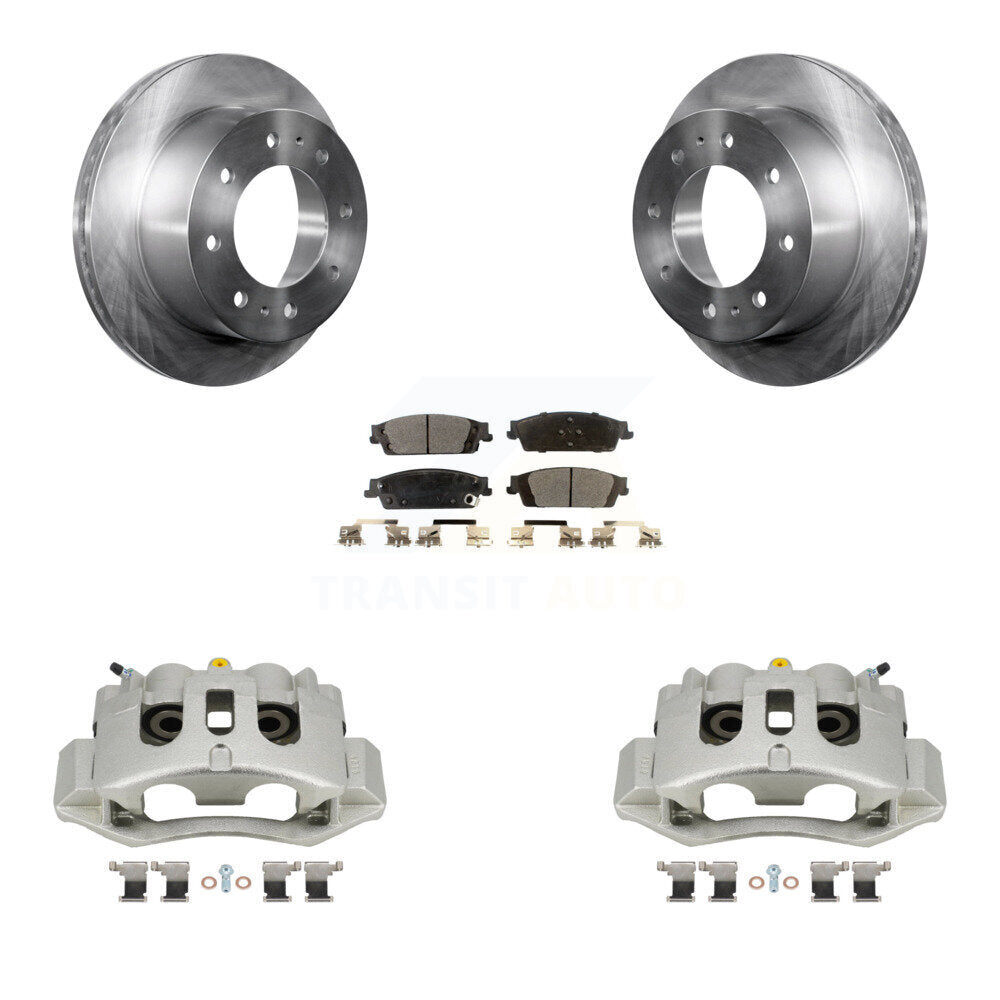 Rear Brake Caliper Rotors Semi-Metallic Pad Kit For Chevrolet Suburban With 8 Lug Wheels KC8-100553P