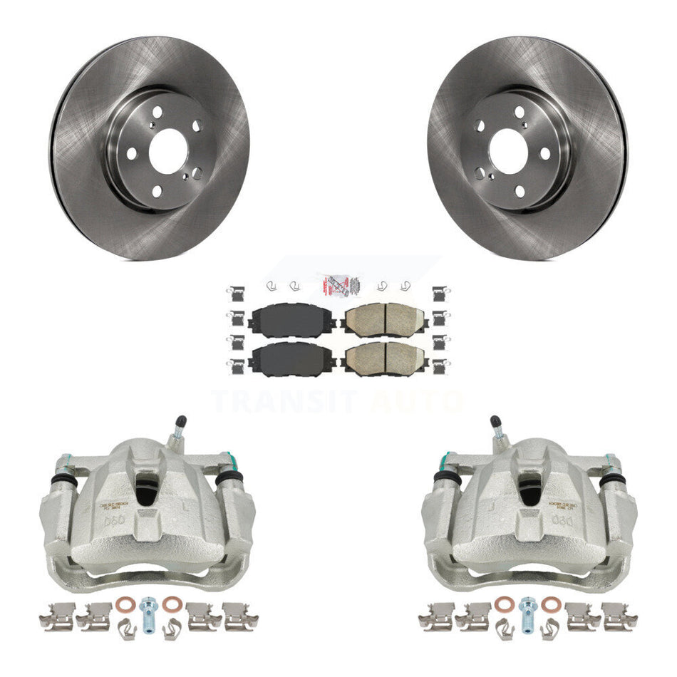 Front Disc Brake Caliper Rotors And Ceramic Pads Kit For Toyota Corolla Scion xD Matrix Pontiac Vibe KC8-100554N by Transit Auto