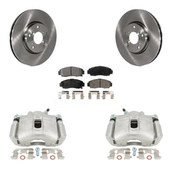 Front Disc Brake Caliper Rotors And Ceramic Pads Kit For 2004-2005 Acura TL Automatic transmission KC8-100555T