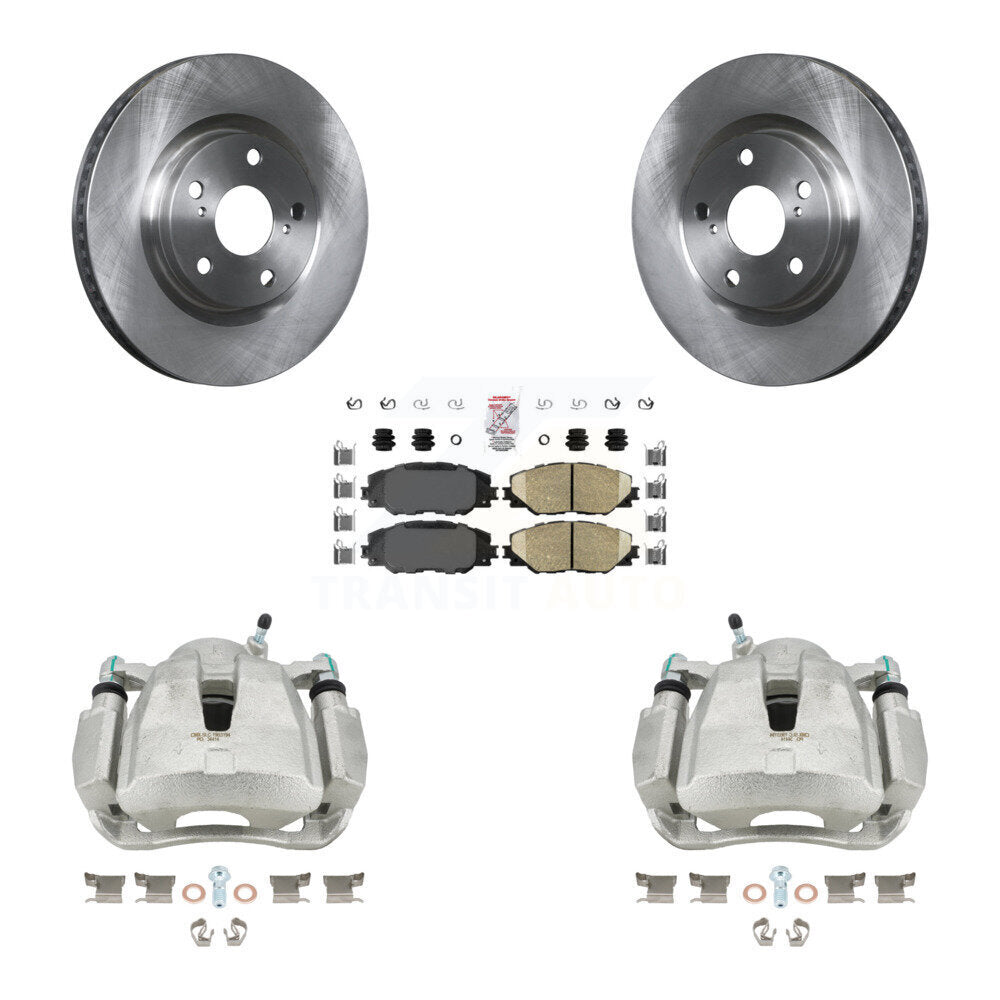 Front Disc Brake Caliper Rotors And Ceramic Pads Kit For Toyota RAV4 Scion tC Matrix Pontiac Vibe Corolla iM Mirai KC8-100556N by Transit Auto