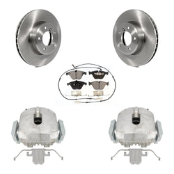 Front Disc Brake Caliper Rotors And Ceramic Pads Kit For 2007 BMW 525i Automatic transmission With 324mm Diameter Rotor From 01 07 KC8-100556T