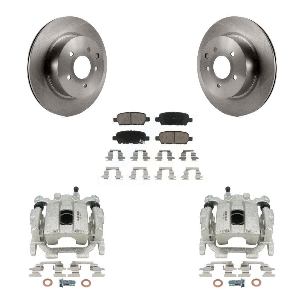 Rear Disc Brake Caliper Rotors And Ceramic Pads Kit For INFINITI QX50 EX35 EX37 KC8-100557C by Transit Auto