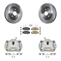 Front Disc Brake Caliper Rotors And Ceramic Pads Kit For Toyota RAV4 Scion tC Matrix Pontiac Vibe Corolla iM Mirai KC8-100557N