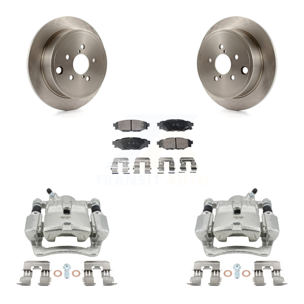 Rear Disc Brake Caliper Rotors And Semi-Metallic Pad Kit For Subaru Impreza Forester WRX KC8-100557P