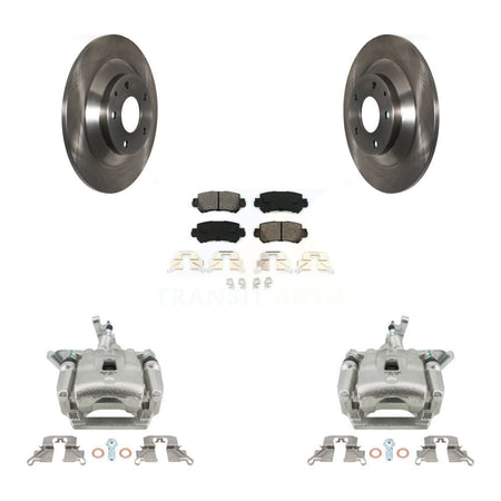Rear Disc Brake Caliper Rotors And Semi-Metallic Pads Kit For 2013-2015 Mazda CX-5 KC8-100557S