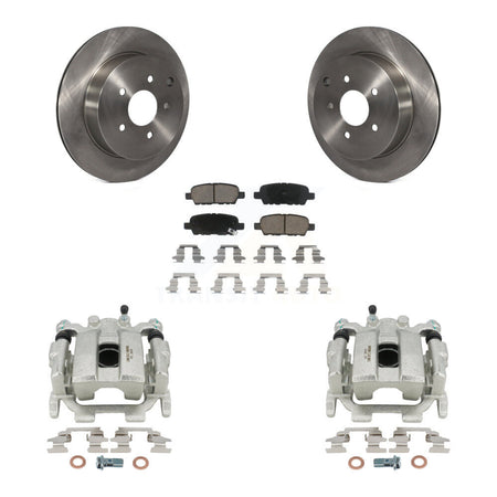 Rear Disc Brake Caliper Rotors And Ceramic Pads Kit For INFINITI FX35 QX70 FX37 KC8-100558C by Transit Auto