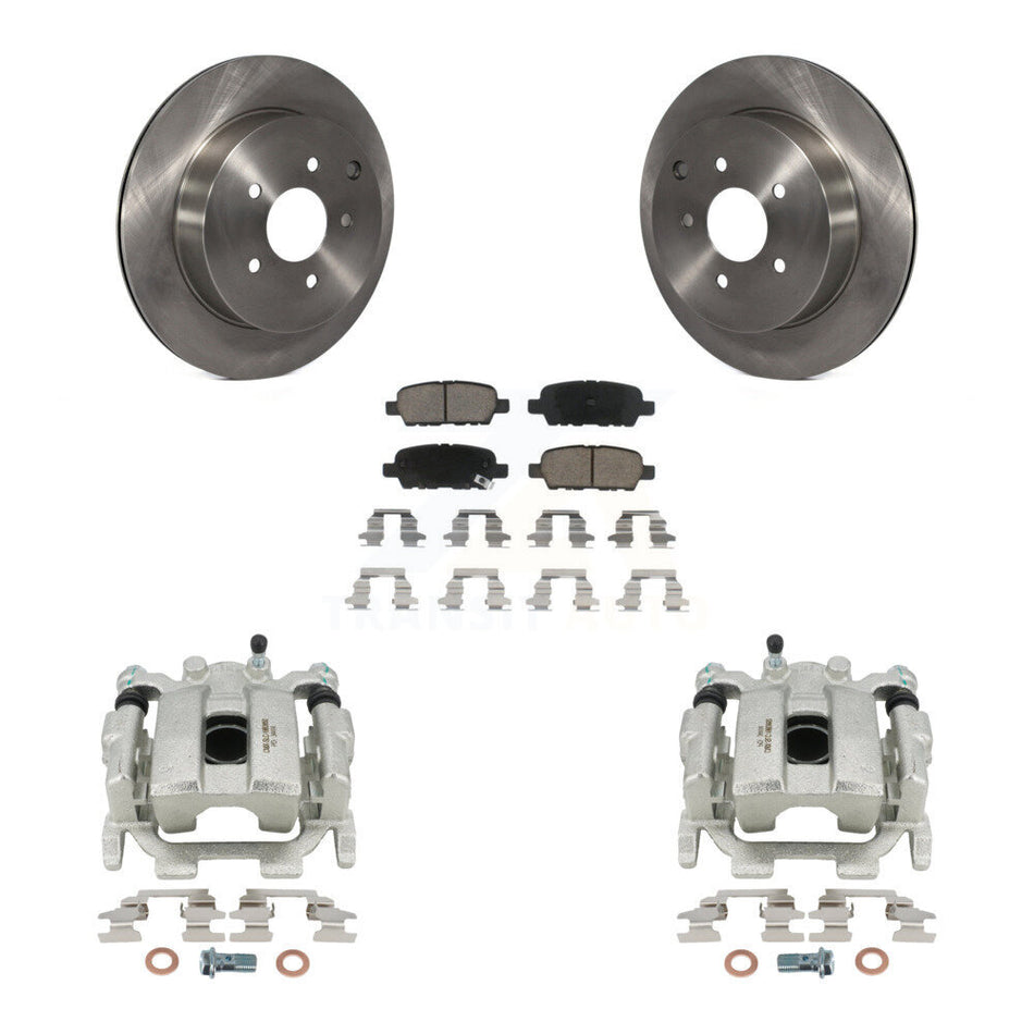 Rear Disc Brake Caliper Rotors And Ceramic Pads Kit For INFINITI FX35 QX70 FX37 KC8-100558C by Transit Auto