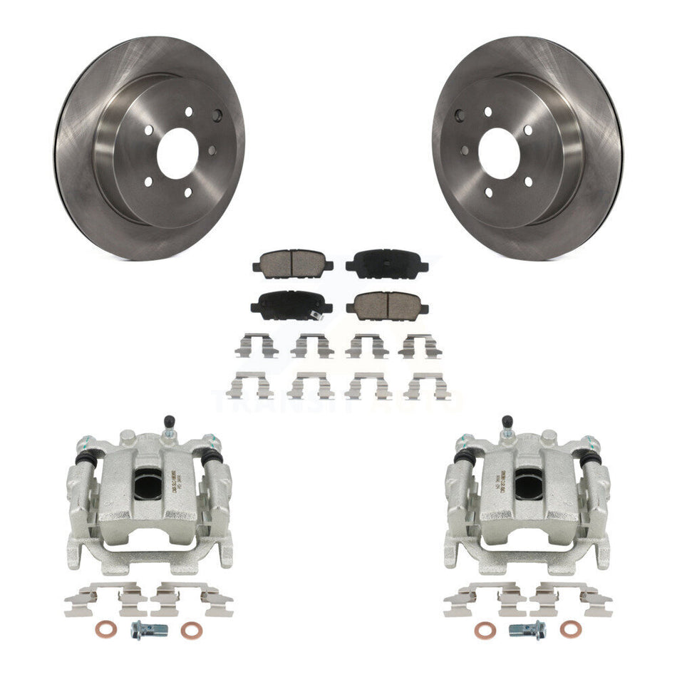 Rear Disc Brake Caliper Rotors And Ceramic Pads Kit For INFINITI FX35 QX70 FX37 KC8-100558C