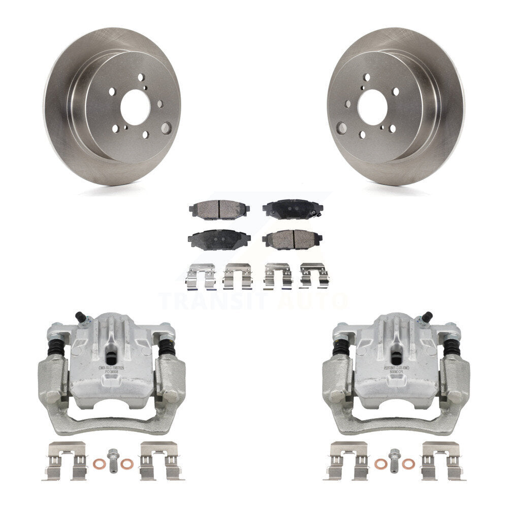 Rear Brake Caliper Rotors Semi-Metallic Pad Kit For Subaru Impreza Forester Crosstrek XV KC8-100558P