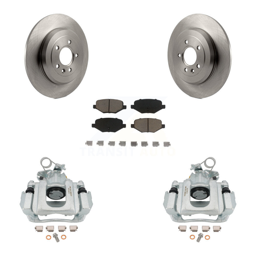 Rear Disc Brake Caliper Rotors And Ceramic Pads Kit For Ford Edge Lincoln MKX KC8-100559C by Transit Auto