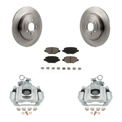 Rear Disc Brake Caliper Rotors And Ceramic Pads Kit For Ford Edge Lincoln MKX KC8-100559C