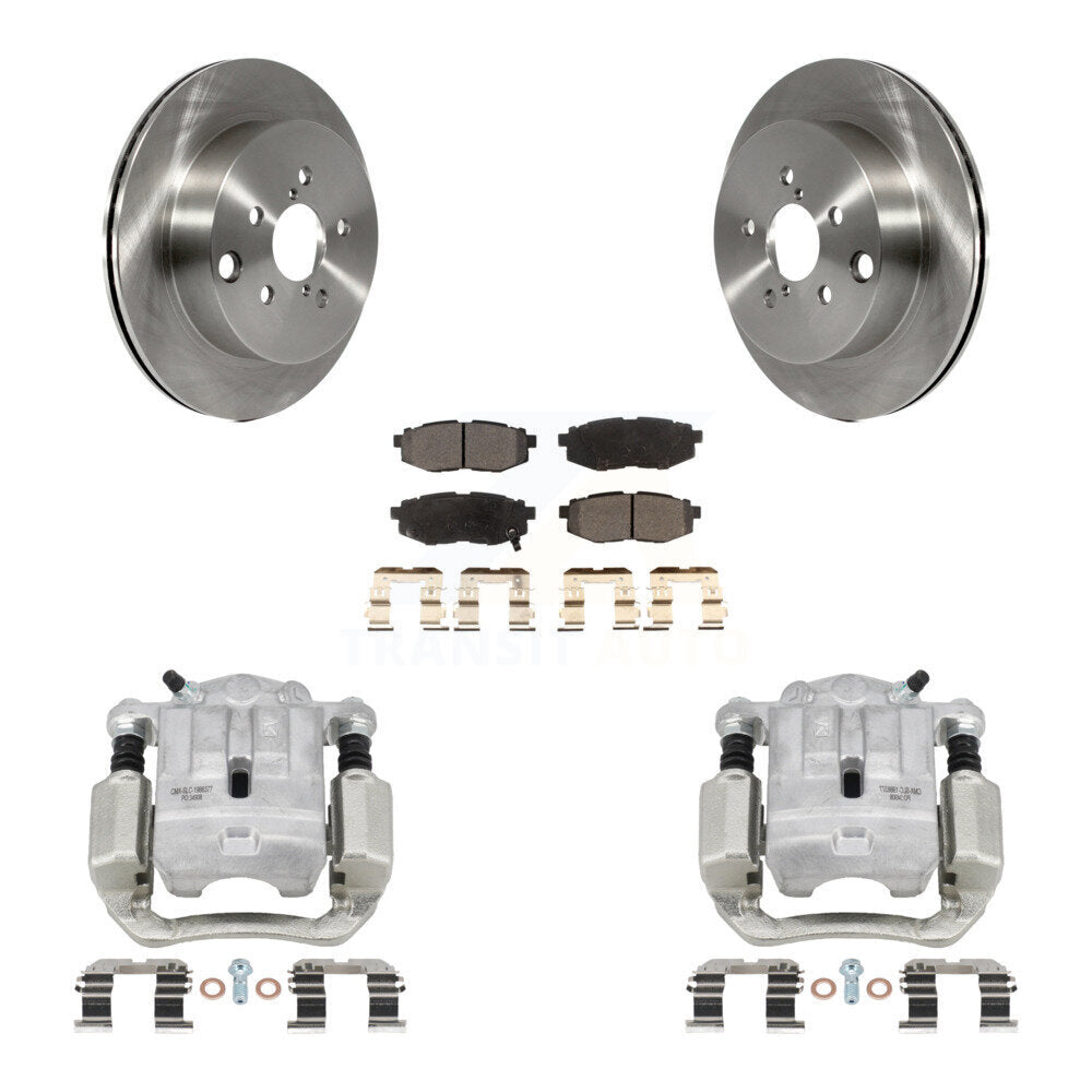 Rear Disc Brake Caliper Rotor & Semi-Metallic Pad Kit For 2014-2018 Subaru Forester 2.0L KC8-100559P