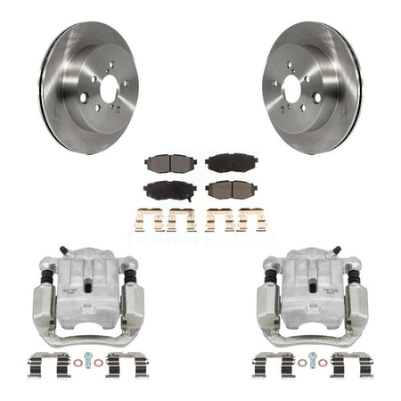 Rear Disc Brake Caliper Rotor & Semi-Metallic Pad Kit For 2014-2018 Subaru Forester 2.0L KC8-100559P