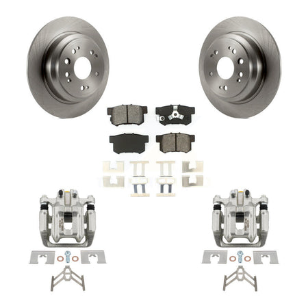 Rear Disc Brake Caliper Rotors And Semi-Metallic Pads Kit For 2012-2015 Honda Crosstour KC8-100559S