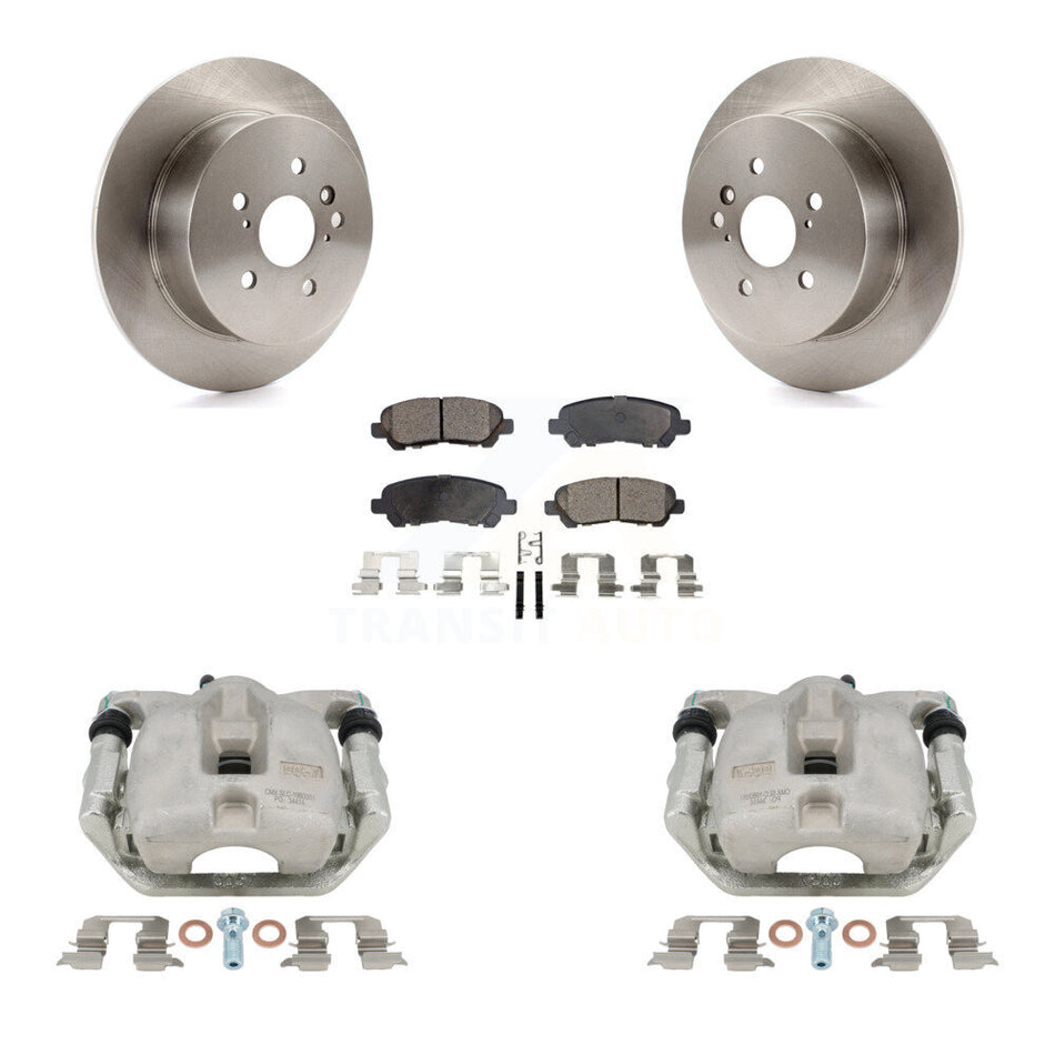 Rear Disc Brake Caliper Rotors And Semi-Metallic Pad Kit For 2008-2013 Toyota Highlander KC8-100560P