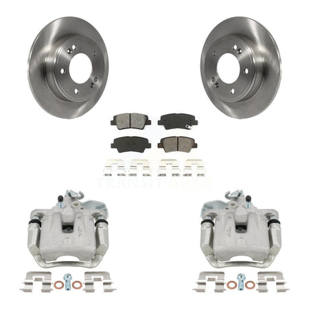 Rear Disc Brake Caliper Rotors And Semi-Metallic Pads Kit For 2014-2016 Kia Soul KC8-100560S