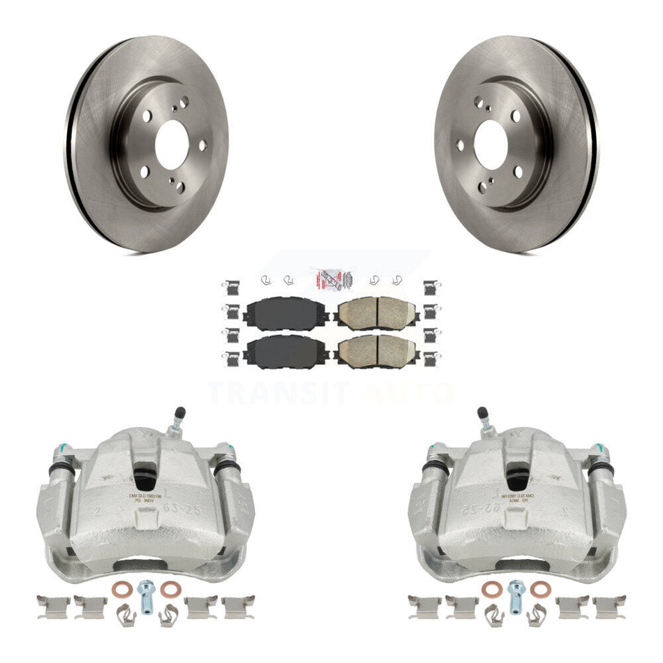 Front Disc Brake Caliper Rotors And Ceramic Pads Kit For 2014-2015 Toyota RAV4 LE With Canada or U.S. Emissions Excluding Vehicles Manufactured In Japan KC8-100563N by Transit Auto