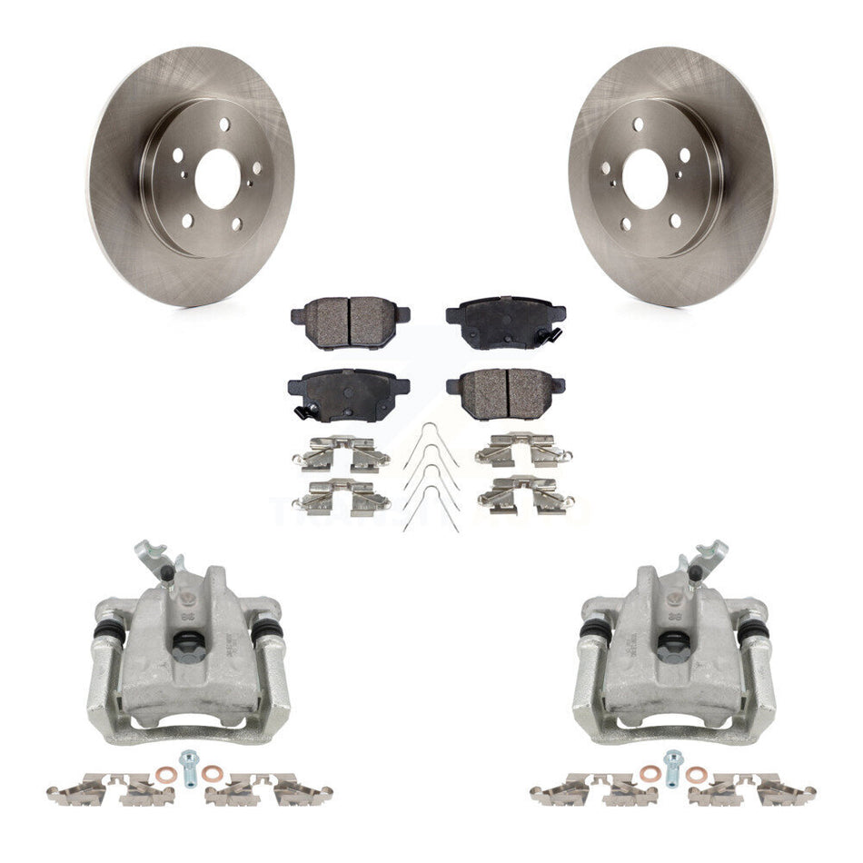 Rear Disc Brake Caliper Rotors And Semi-Metallic Pads Kit For Toyota Matrix KC8-100563P