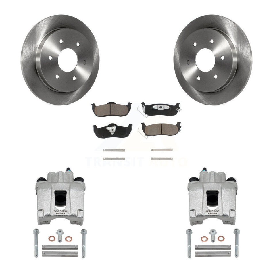 Rear Disc Brake Caliper Rotors And Ceramic Pad Kit For Nissan TITAN Armada INFINITI QX56 KC8-100564C