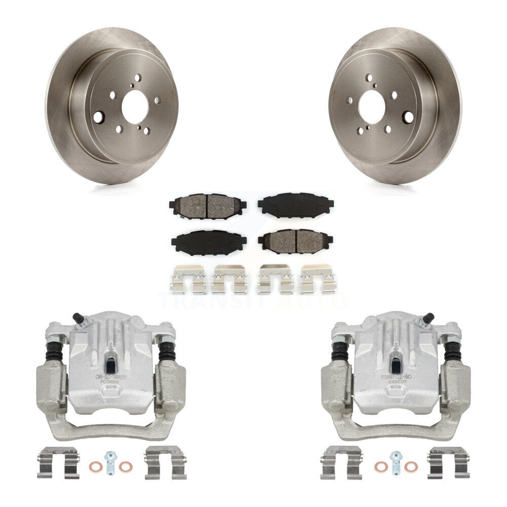 Rear Disc Brake Caliper Rotors And Semi-Metallic Pads Kit For Subaru Outback Legacy KC8-100564S