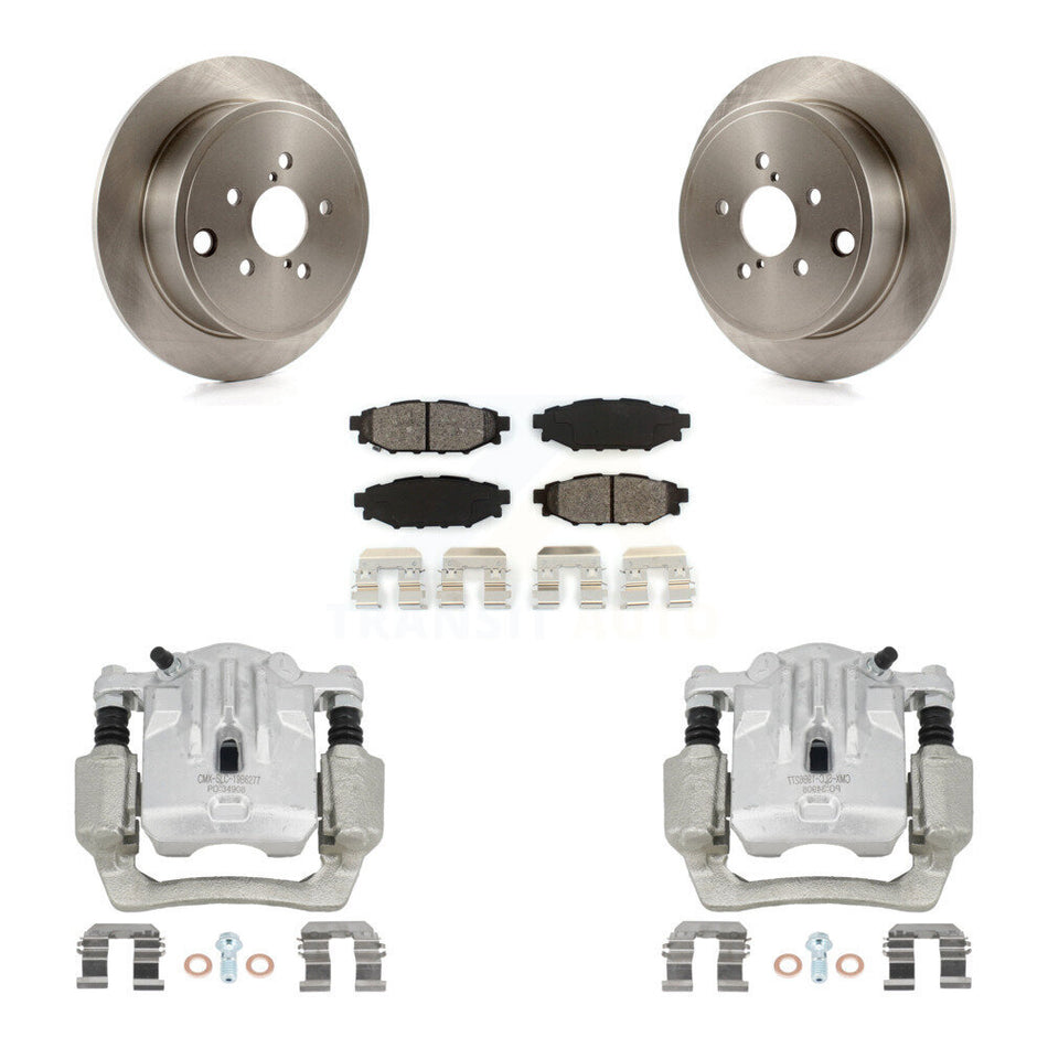 Rear Disc Brake Caliper Rotors And Semi-Metallic Pads Kit For Subaru Outback Legacy KC8-100564S