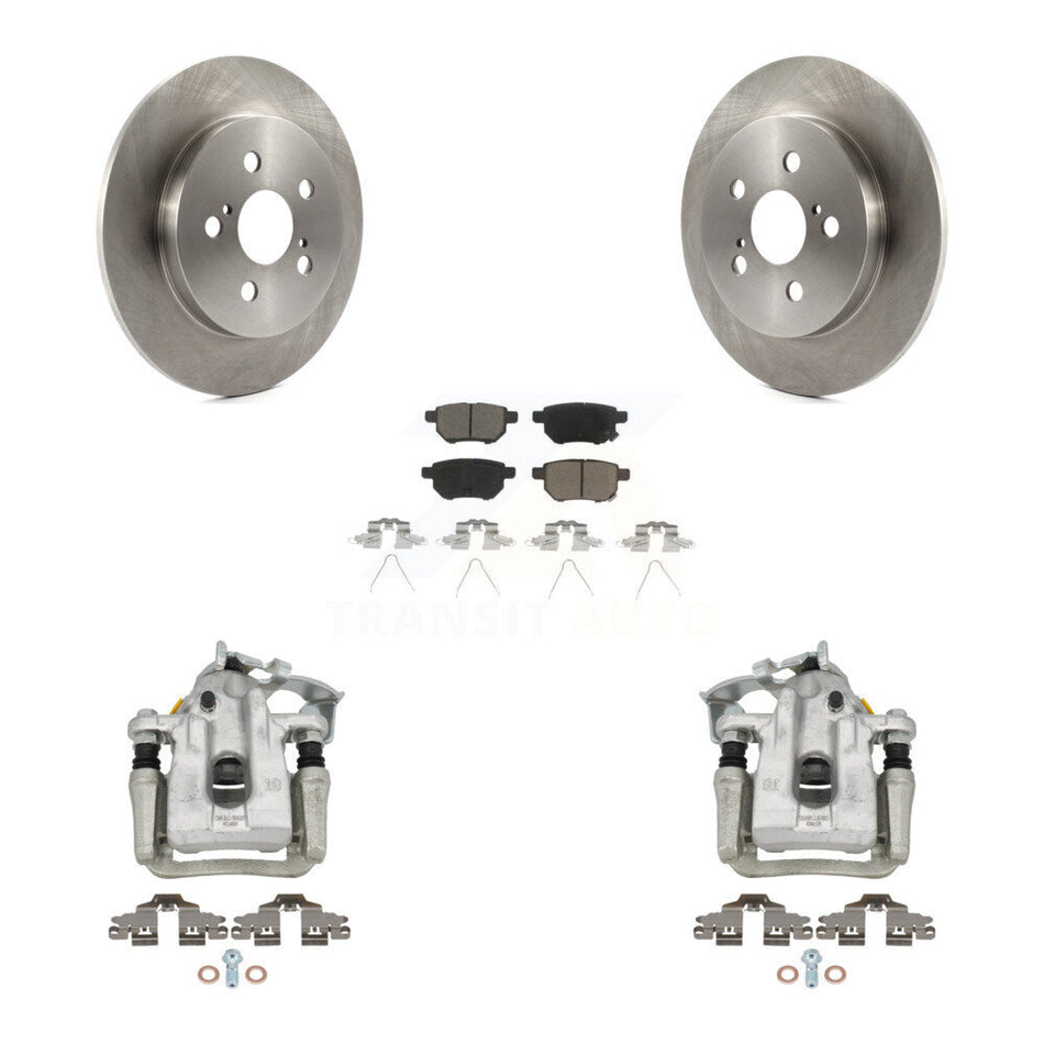 Rear Disc Brake Caliper Rotors And Ceramic Pads Kit For Toyota Prius Plug-In KC8-100565C