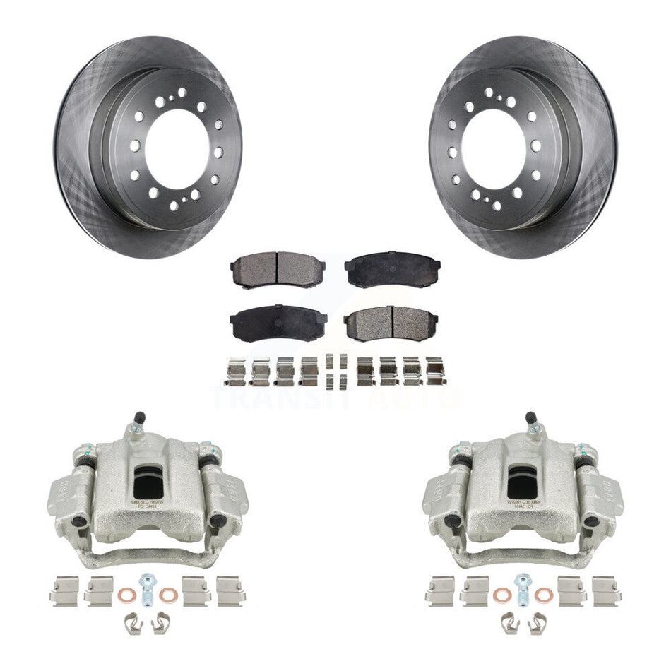 Rear Disc Brake Caliper Rotors And Semi-Metallic Pads Kit For 2010-2014 Toyota FJ Cruiser KC8-100565P