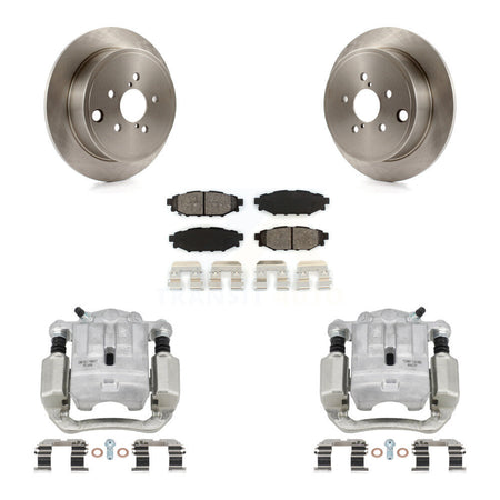 Rear Brake Caliper Rotors Semi-Metallic Pad Kit For Subaru Legacy 2.5L with Turbocharged KC8-100565S