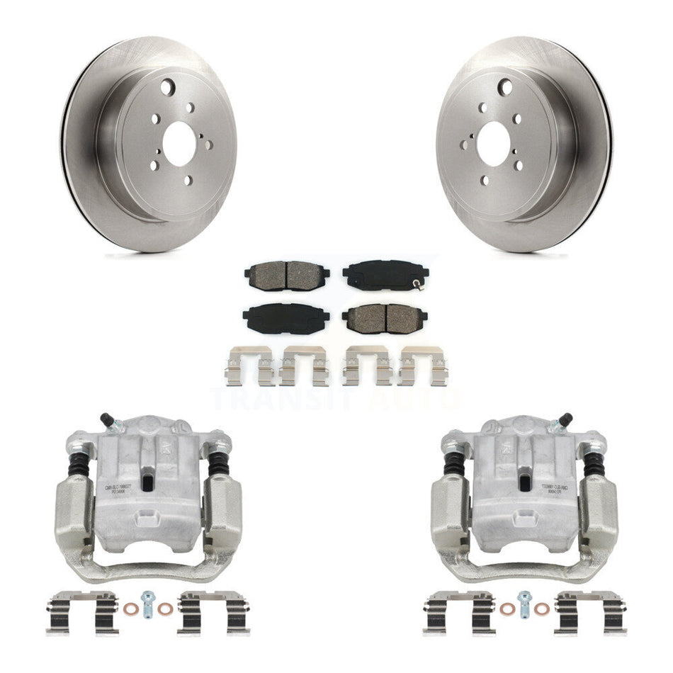 Rear Disc Brake Caliper Rotors And Semi-Metallic Pads Kit For Subaru Outback Legacy KC8-100566S