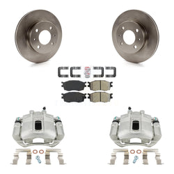 Front Disc Brake Caliper Rotors And Semi-Metallic Pads Kit For 2006 Hyundai Accent Hatchback KC8-100567N