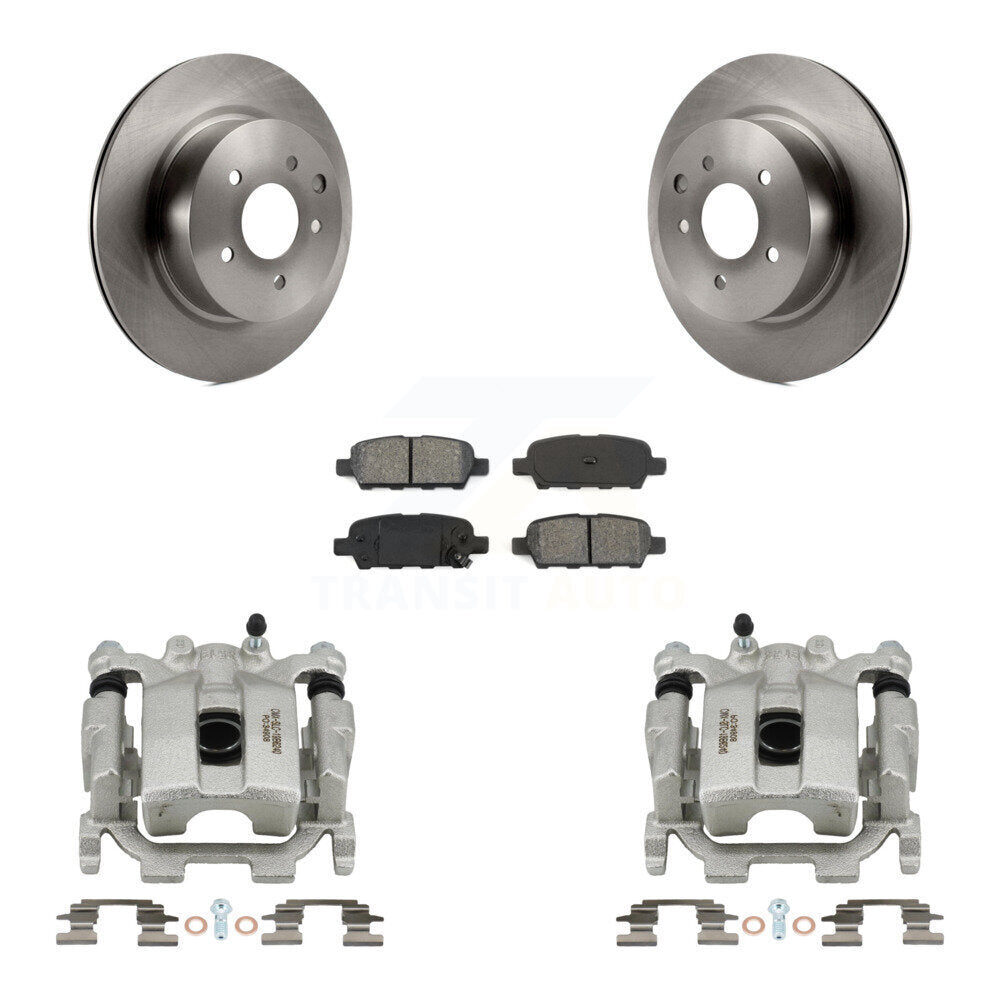 Rear Disc Brake Caliper Rotors And Semi-Metallic Pads Kit For Nissan Maxima KC8-100567S