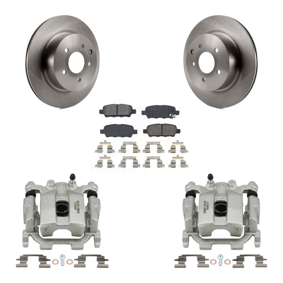 Rear Disc Brake Caliper Rotors And Semi-Metallic Pads Kit For Nissan Maxima KC8-100567S
