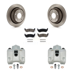 Rear Disc Brake Caliper Rotors And Ceramic Pads Kit For 2010-2011 Ford Ranger KC8-100570C