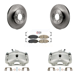 Front Disc Brake Caliper Rotors And Ceramic Pads Kit For Honda Civic KC8-100570N