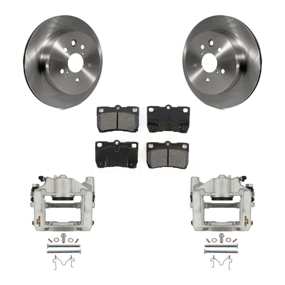 Rear Brake Caliper Rotors Semi-Metallic Pad Kit For Lexus IS350 GS350 GS450h GS430 GS460 KC8-100570S