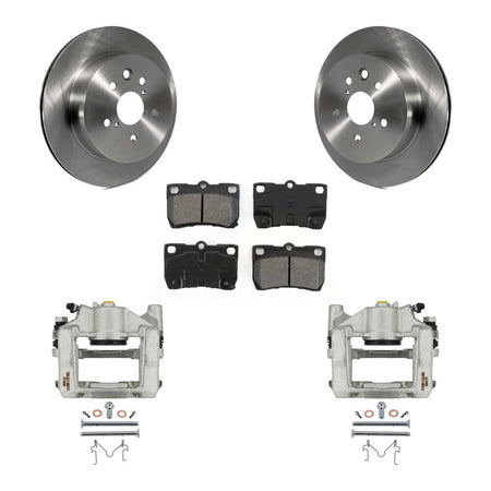 Rear Brake Caliper Rotors Semi-Metallic Pad Kit For Lexus IS350 GS350 GS450h GS430 GS460 KC8-100570S