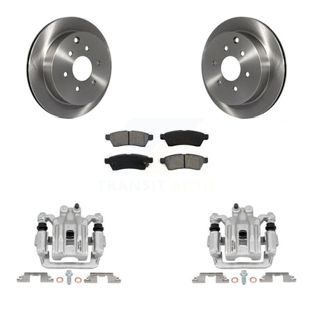 Rear Brake Caliper Rotor Semi-Metallic Pad Kit For Nissan Frontier Xterra Suzuki Equator KC8-100573S