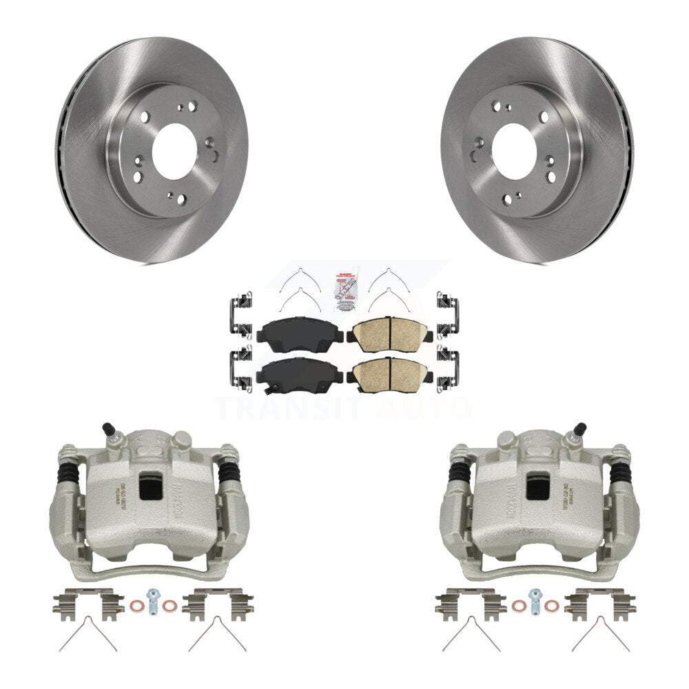 Front Disc Brake Caliper Rotors And Ceramic Pads Kit For Honda Civic Acura RSX KC8-100574N