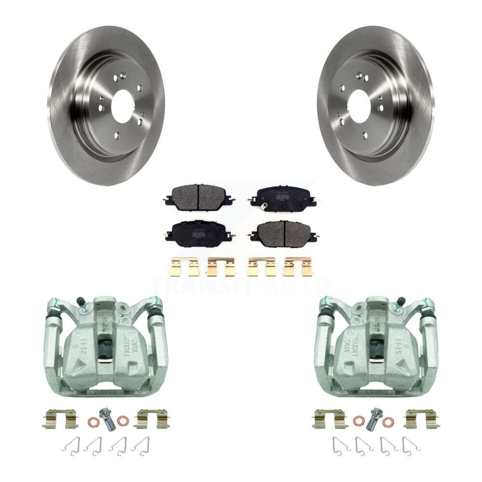 Rear Disc Brake Caliper Rotors And Semi-Metallic Pads Kit For 2017-2022 Honda CR-V KC8-100574P