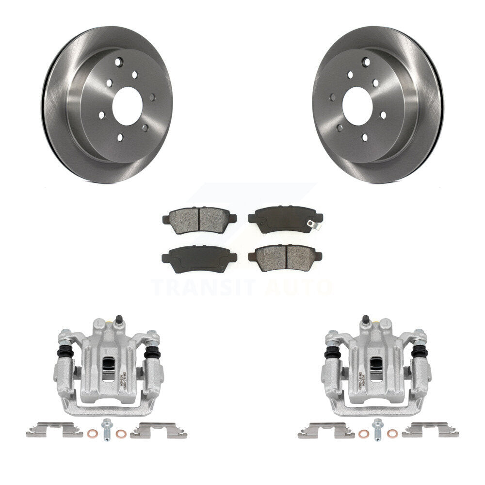 Rear Disc Brake Caliper Rotors And Semi-Metallic Pads Kit For 2006-2007 Nissan Xterra KC8-100574S